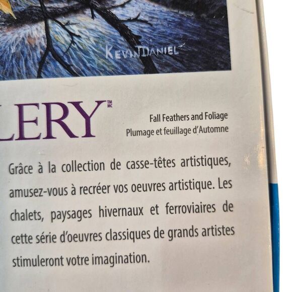 Art Gallery Fall Feather & Foliage 1000 pc Jigsaw Puzzle, GUC tape on box - Picture 9 of 9